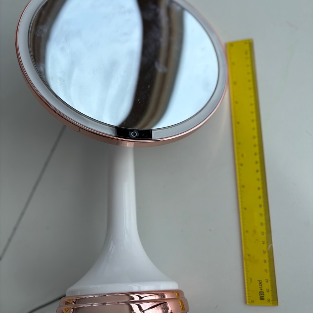 Elegant Rose Gold Vanity Mirror with LED